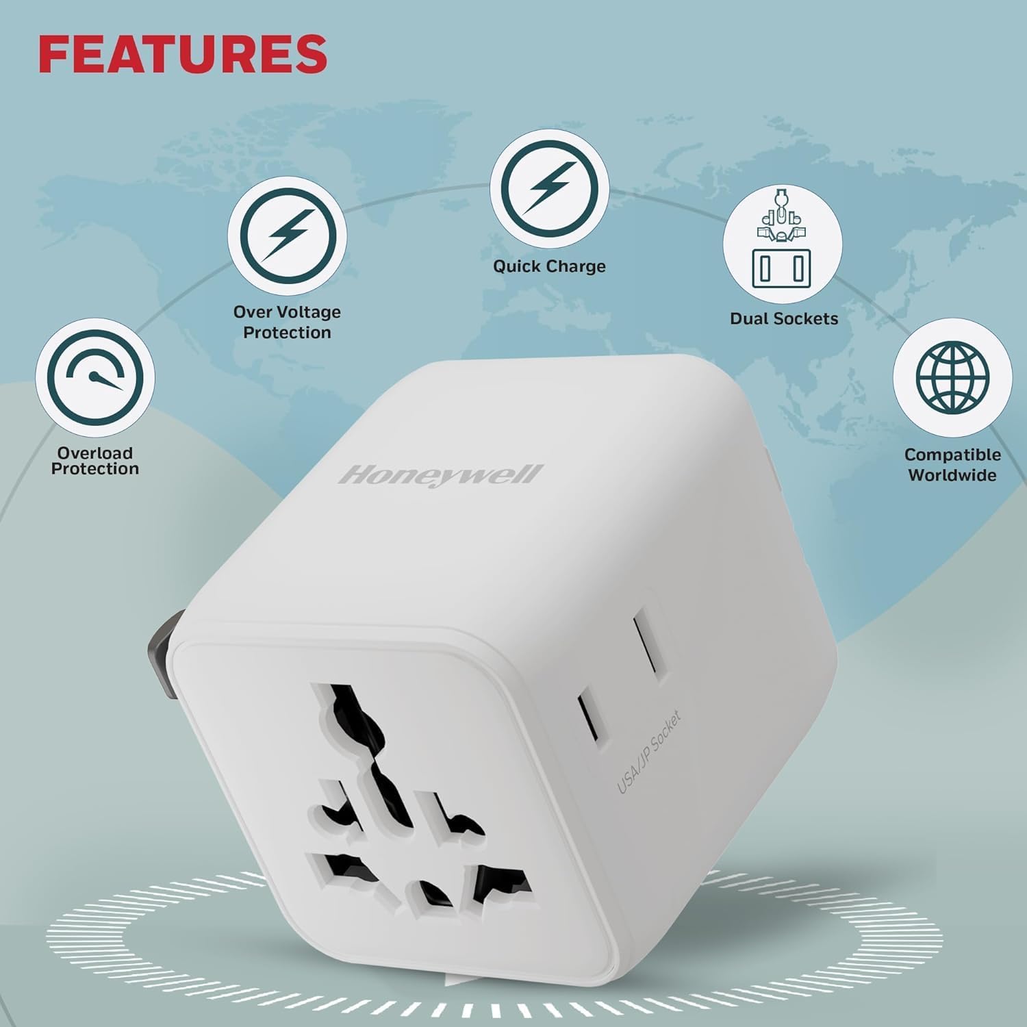 #Color_White Honeywell World Travel Adapter