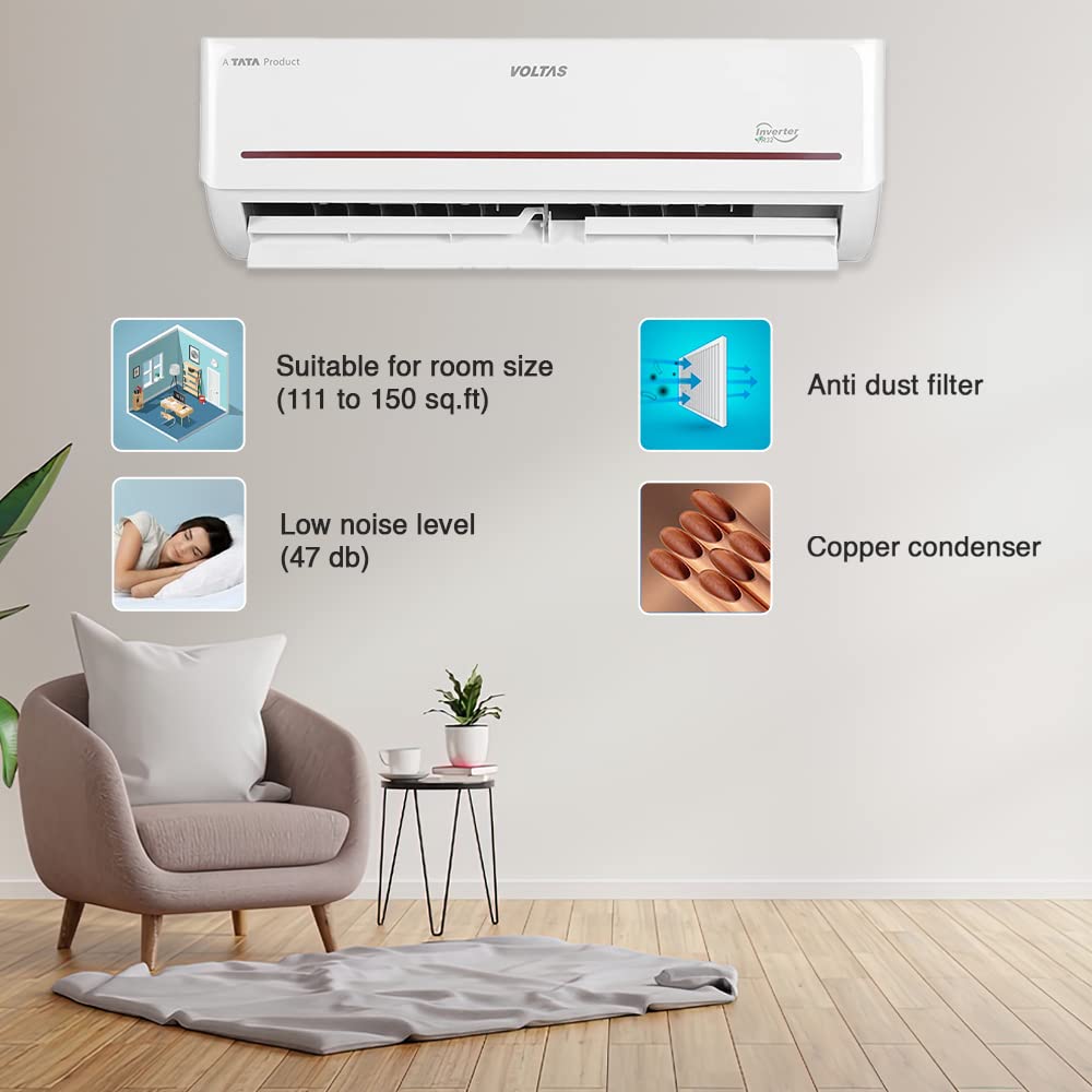 #Voltas 1.5 Ton 3 Star Adjustable Inverter Split AC 