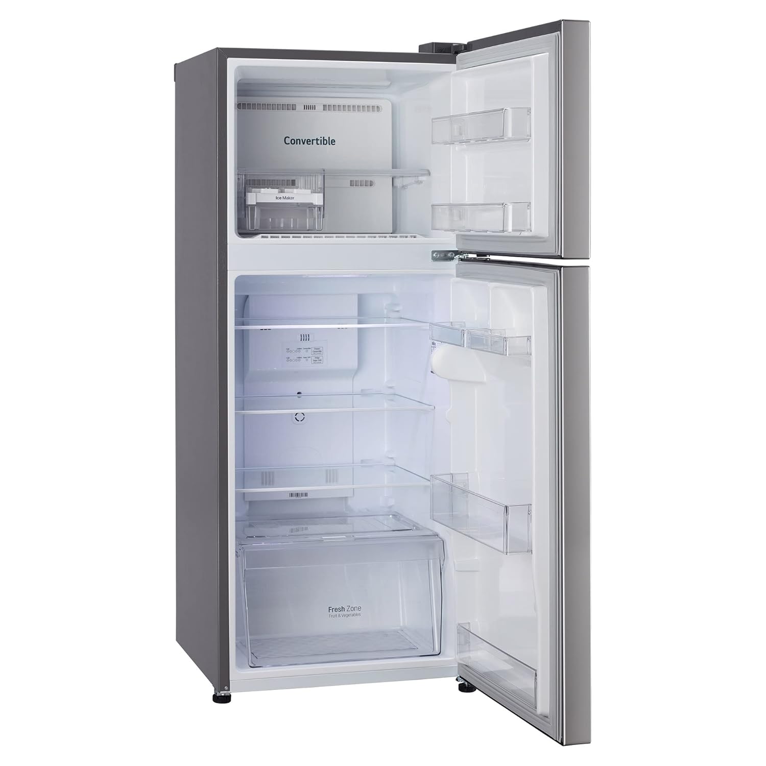 LG 240 L 2 Star Frost-Free Smart Inverter Double Door Refrigerator Appliance (2023 Model- GL-S292SPZY- Shiny Steel- Convertible)