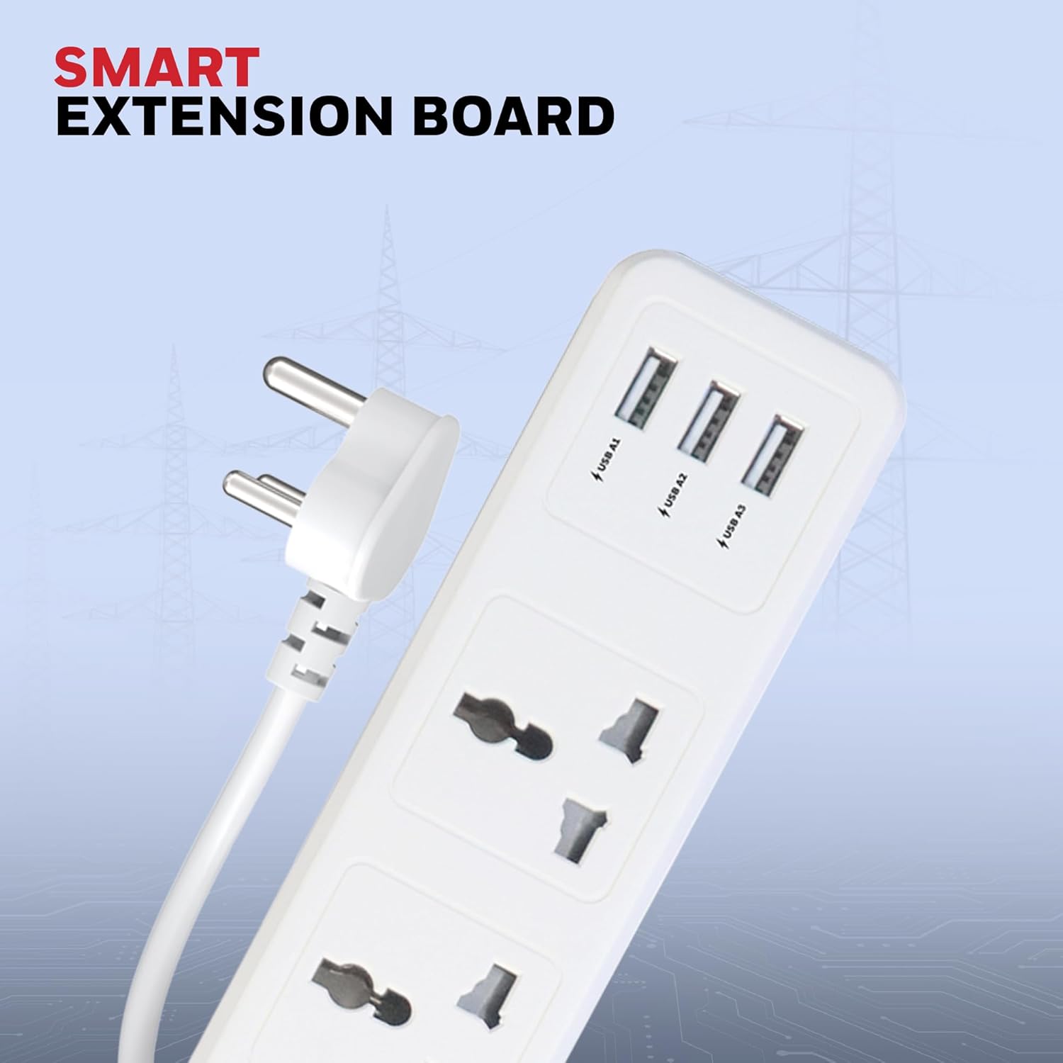 #Color_White Honeywell 3 Outlet Extension Board