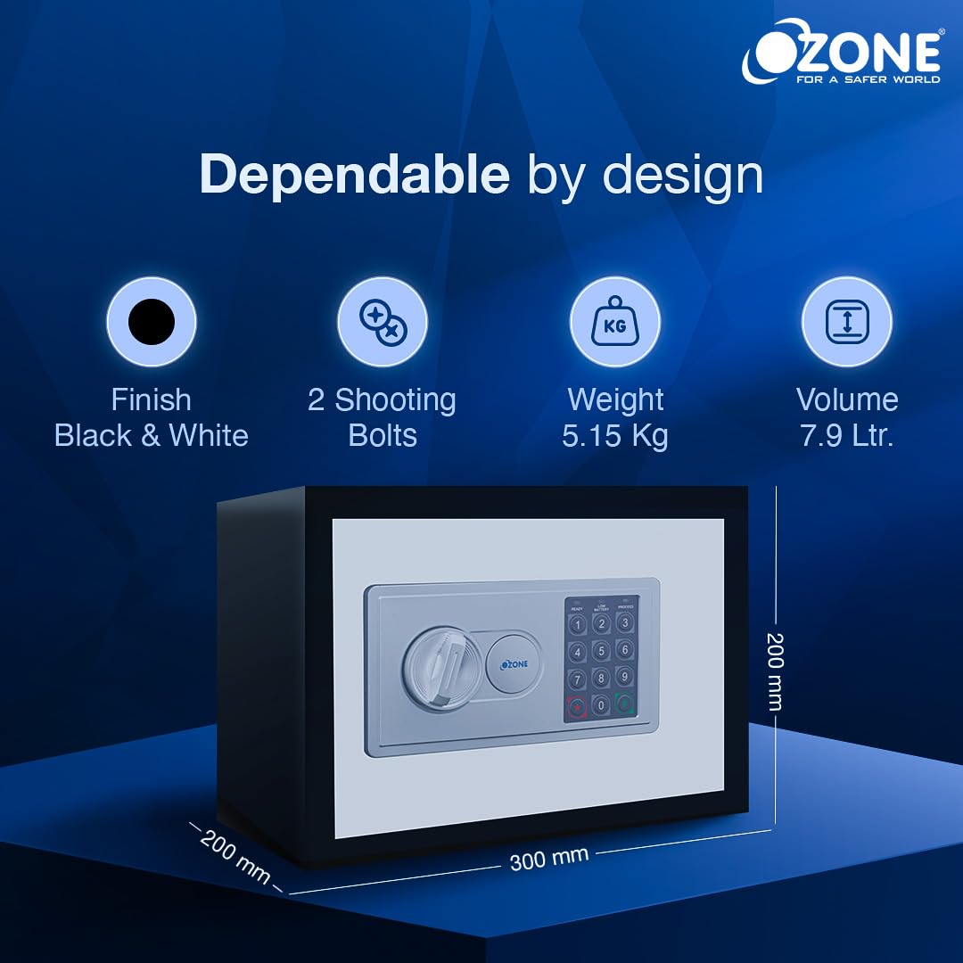 Ozone 7.8 Litres Digital Safe Locker