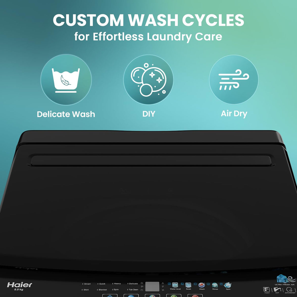 Haier 8 Kg 5 Star Top Load Washing Machine