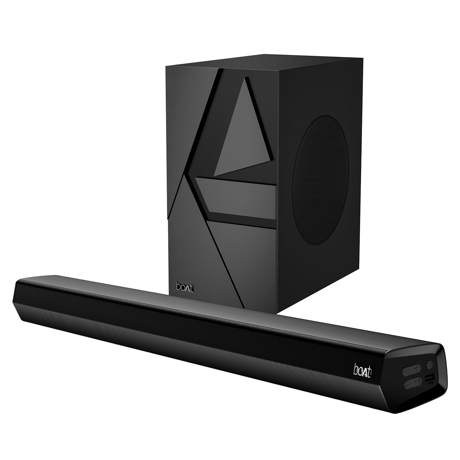 boAt Aavante Bar 2000 Pro 200 W Signature Sound, 2.1CH Wireless Subwoofer, EQ Modes,Multiple Ports, Master Remote, Bluetooth Sound Bar, Home Theatre Soundbar Speaker (Premium Black)