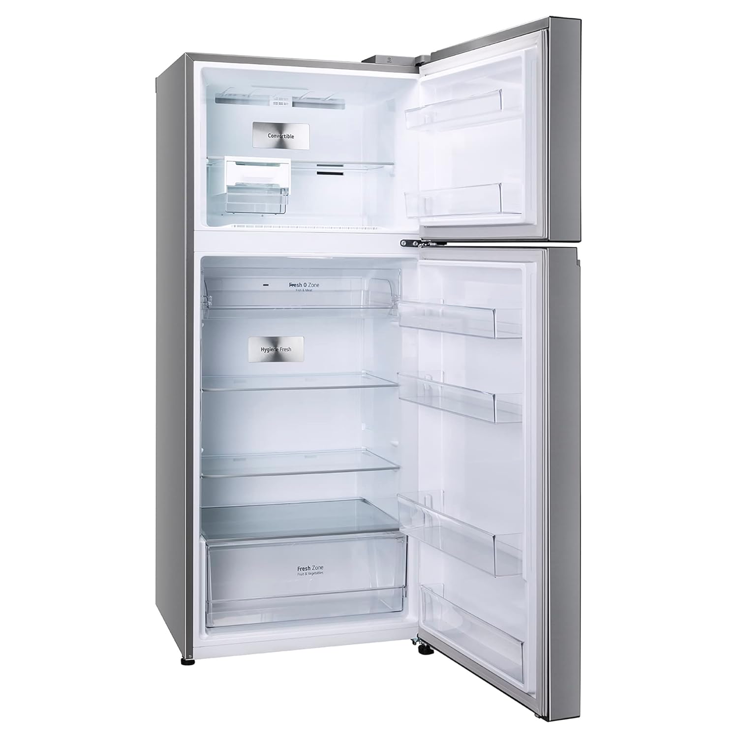 LG 380 L 2 Star Frost-Free Smart Inverter Double Door Refrigerator (GL-S412SPZY- Shiny Steel- Convertible- Gross Volume- 408 L)