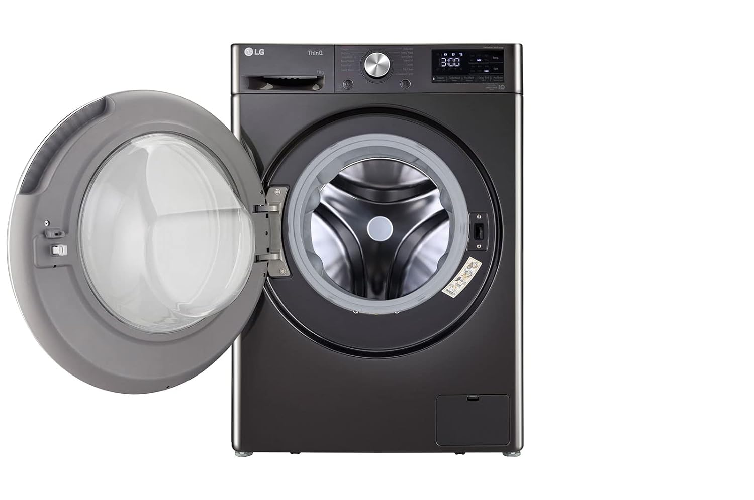 LG 11 Kg 5 Star Inverter Wi-Fi Fully-Automatic Front Load Washing Machine with In-Built Heater (FHP1411Z9B- Black VCM- AI DD Technology- 1400 RPM & Steam+)