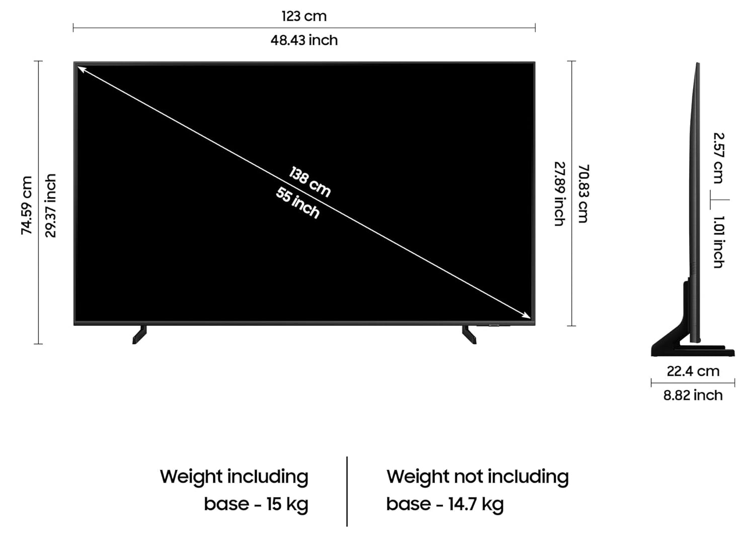 Samsung 108 cm (43 inches) 4K Ultra HD Smart Neo QLED TV QA43Q60CAKLXL (Titan Grey)