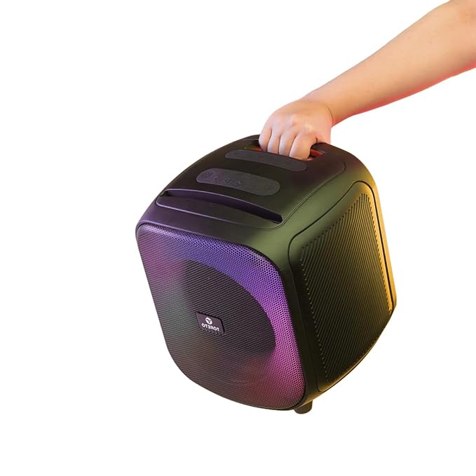 Toreto Party Pulse Wireless Portable Bluetooth Party Speaker| Dynamic Running RGB Light| 60Watt Signature Deep Bass Speaker | AUX- TF- TWS- USB Support | HD Sound| with Wireless Karaoke Mic