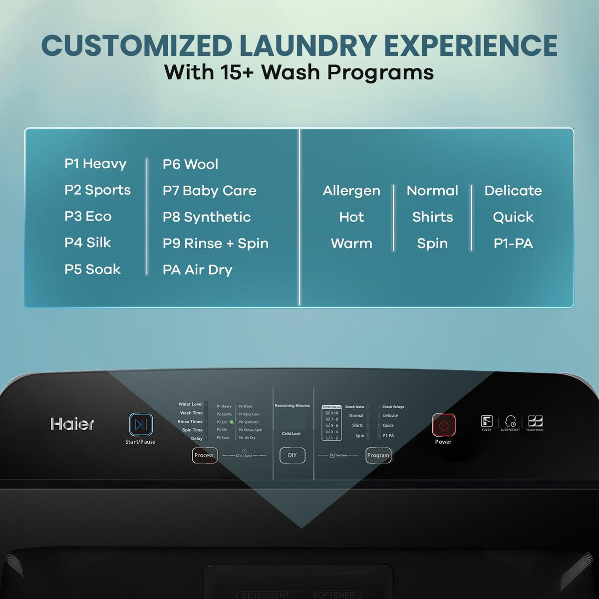 Haier HWM90-H688BK 9 Kg Washing Machine