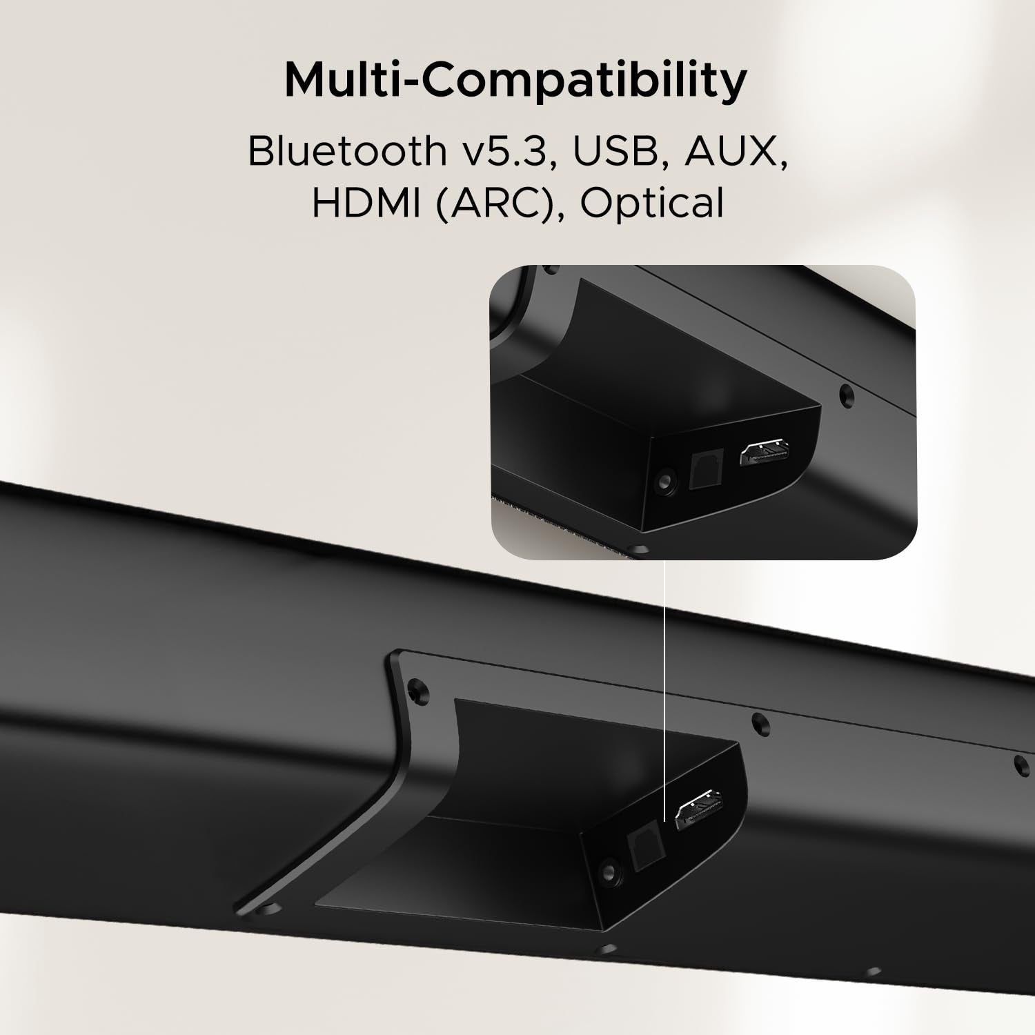 boAt Aavante Bar 2000 Pro 200 W Signature Sound, 2.1CH Wireless Subwoofer, EQ Modes,Multiple Ports, Master Remote, Bluetooth Sound Bar, Home Theatre Soundbar Speaker (Premium Black)