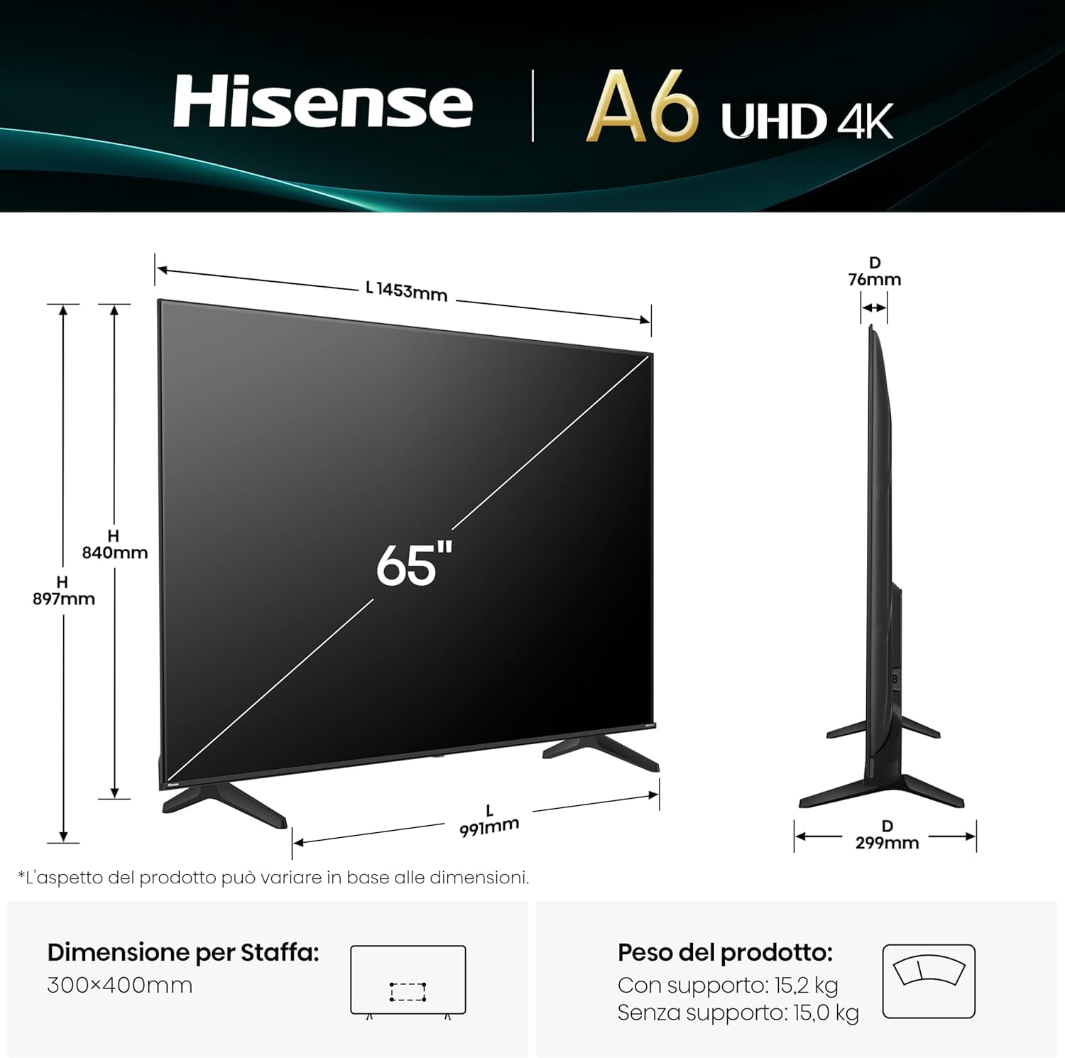 Hisense A6Q Series 4K Ultra HD Smart LED TV