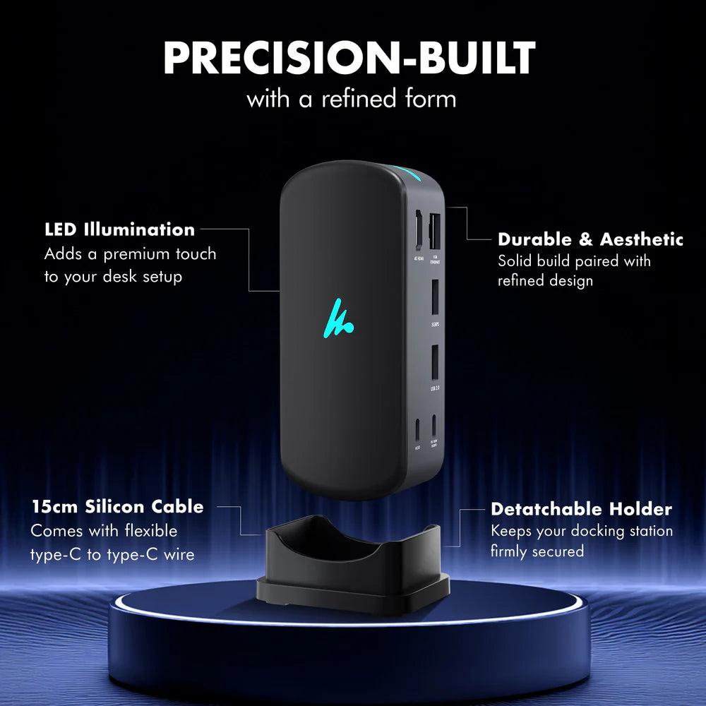 WOZOYO 12-in-1 USB Type-C Docking Station Hub