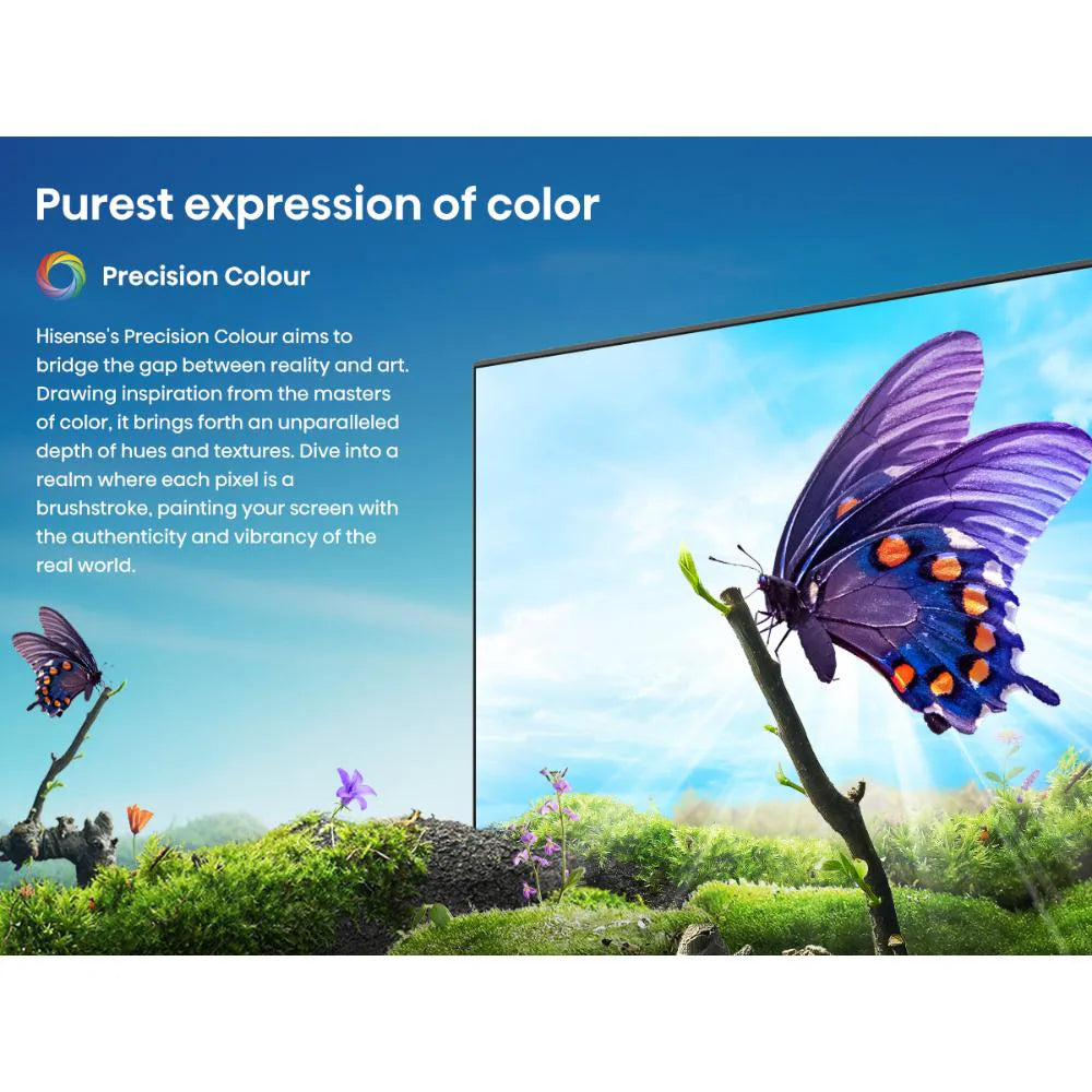 Hisense 109.22 cm (43 Inch) Ultra HD (4K) Smart TV, 43A65N, Black With 3 Year Warranty