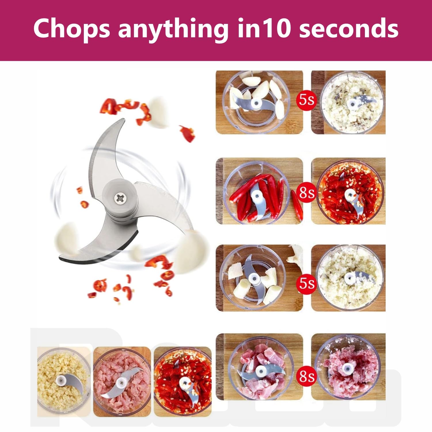 Rico Rechargeable Electric Mini Chopper