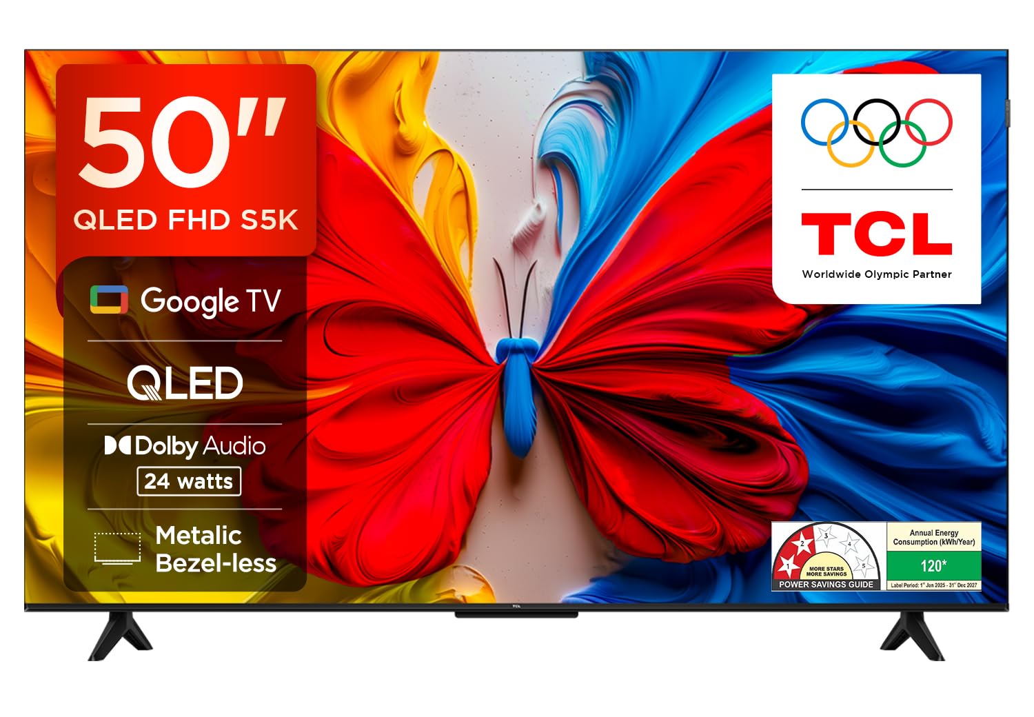 TCL 126 cm (50″) FHD QLED Google TV 50S5K