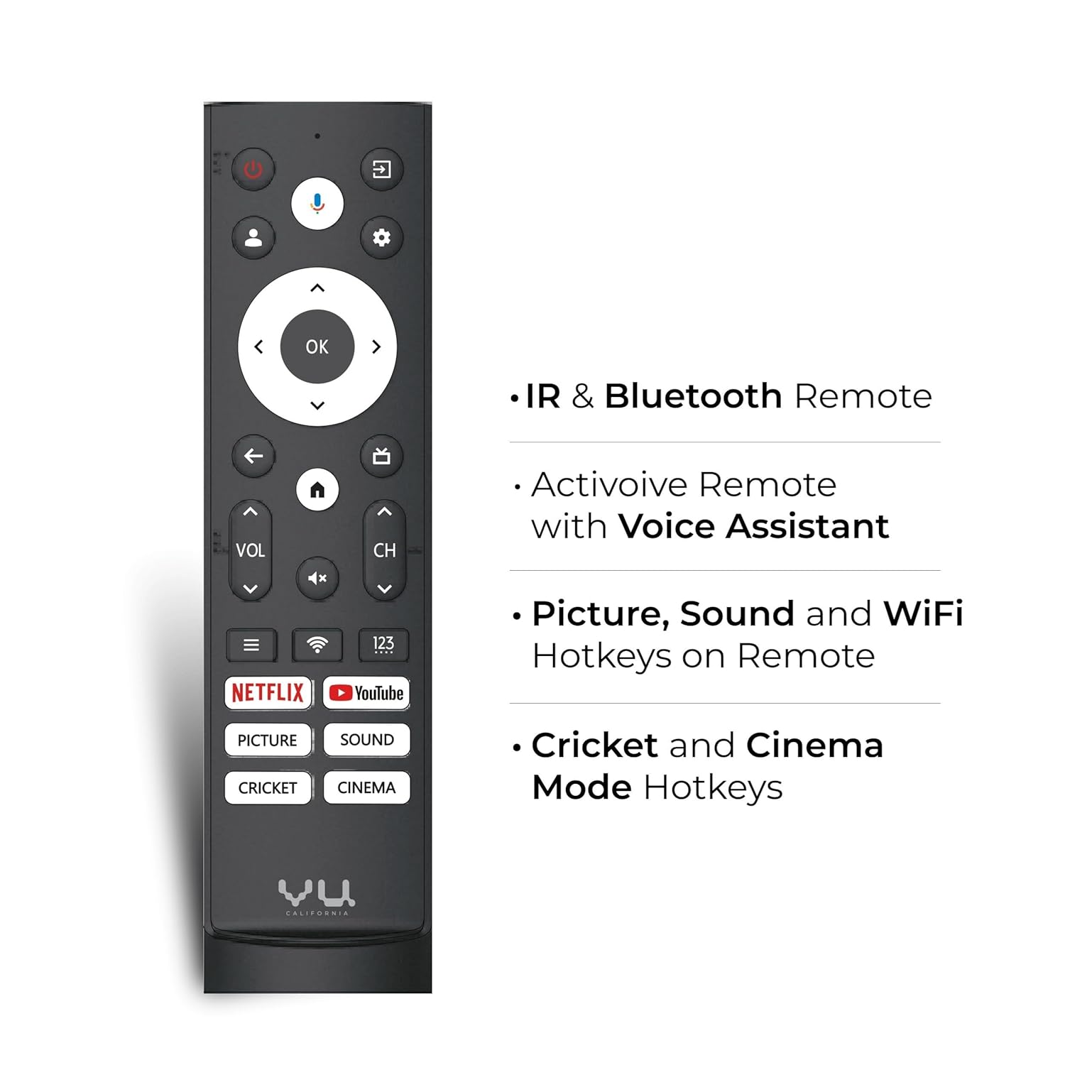 #VU GloQLED 65 Inch 4K QLED Smart Google TV