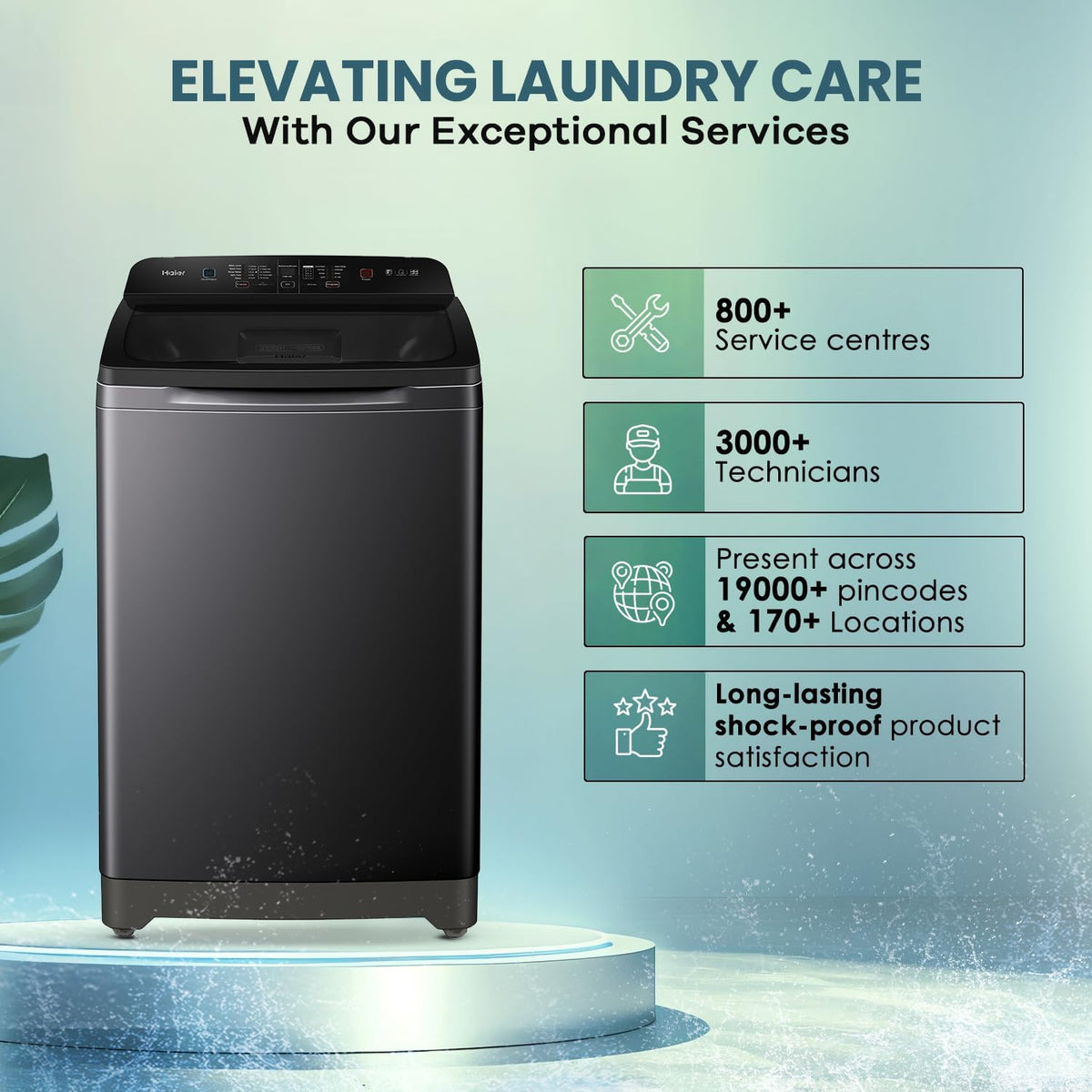 Haier HWM90-H688BK 9 Kg Washing Machine