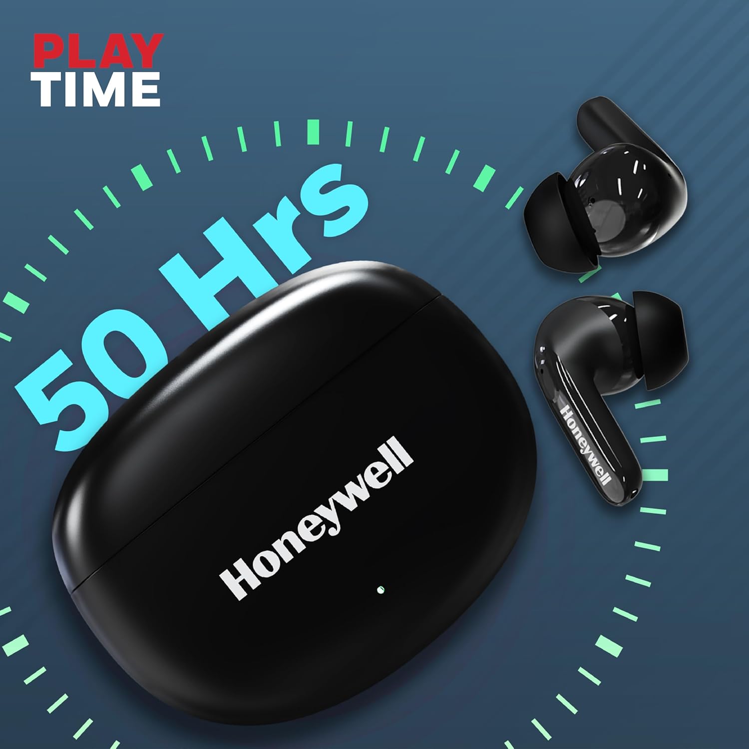 Honeywell Suono P2100 Bluetooth TWS Earbuds with 50H of Playtime  ENC Mode  4xMics  Type C Fast Charging  Low Latency Mode for Gaming  Bluetooth V5.3  13mm*2 Drivers  Voice Assistant 2 Years Warranty
