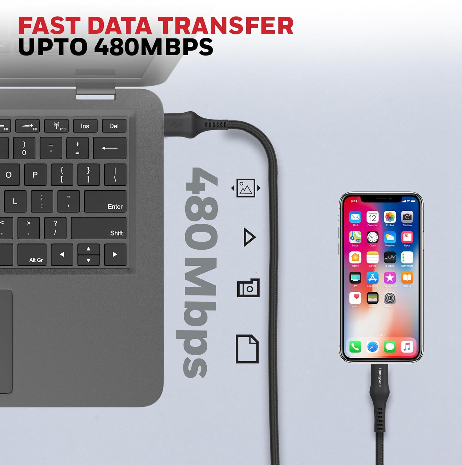 Honeywell USB A to Lightning Cable