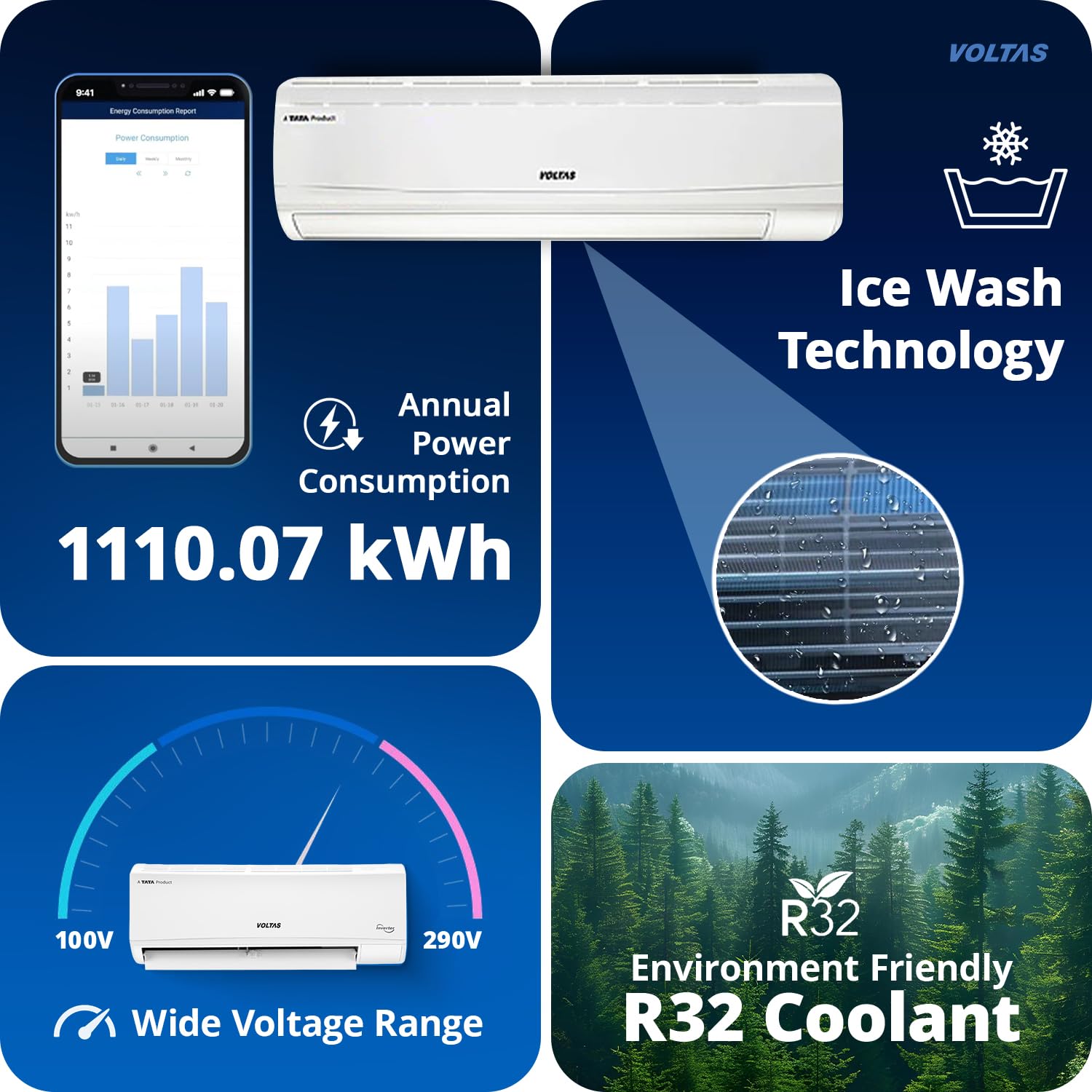 #Voltas 1.5 Ton 3 Star Fixed Speed Split AC