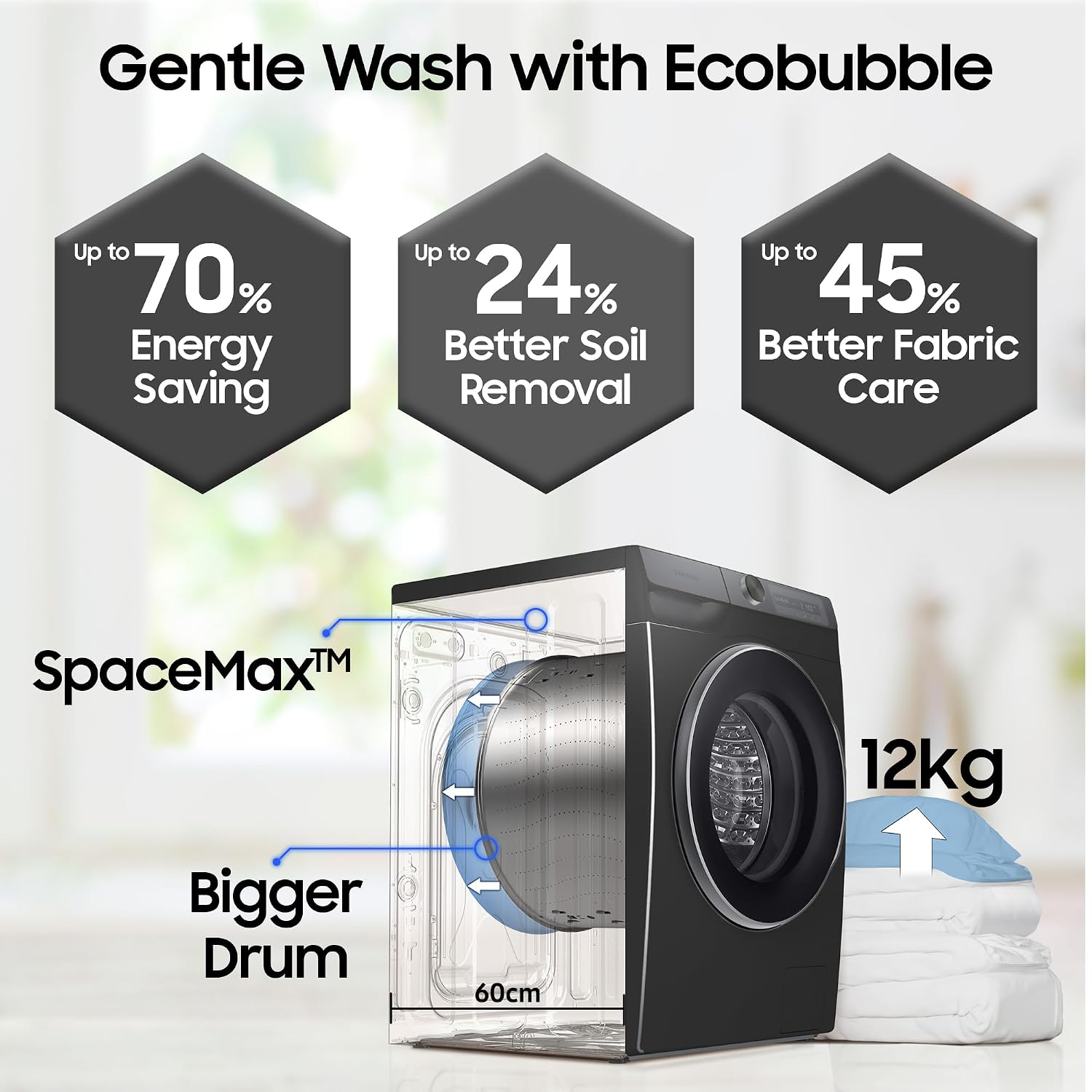 Samsung 12 Kg Fully Automatic Front Load Washing Machine 