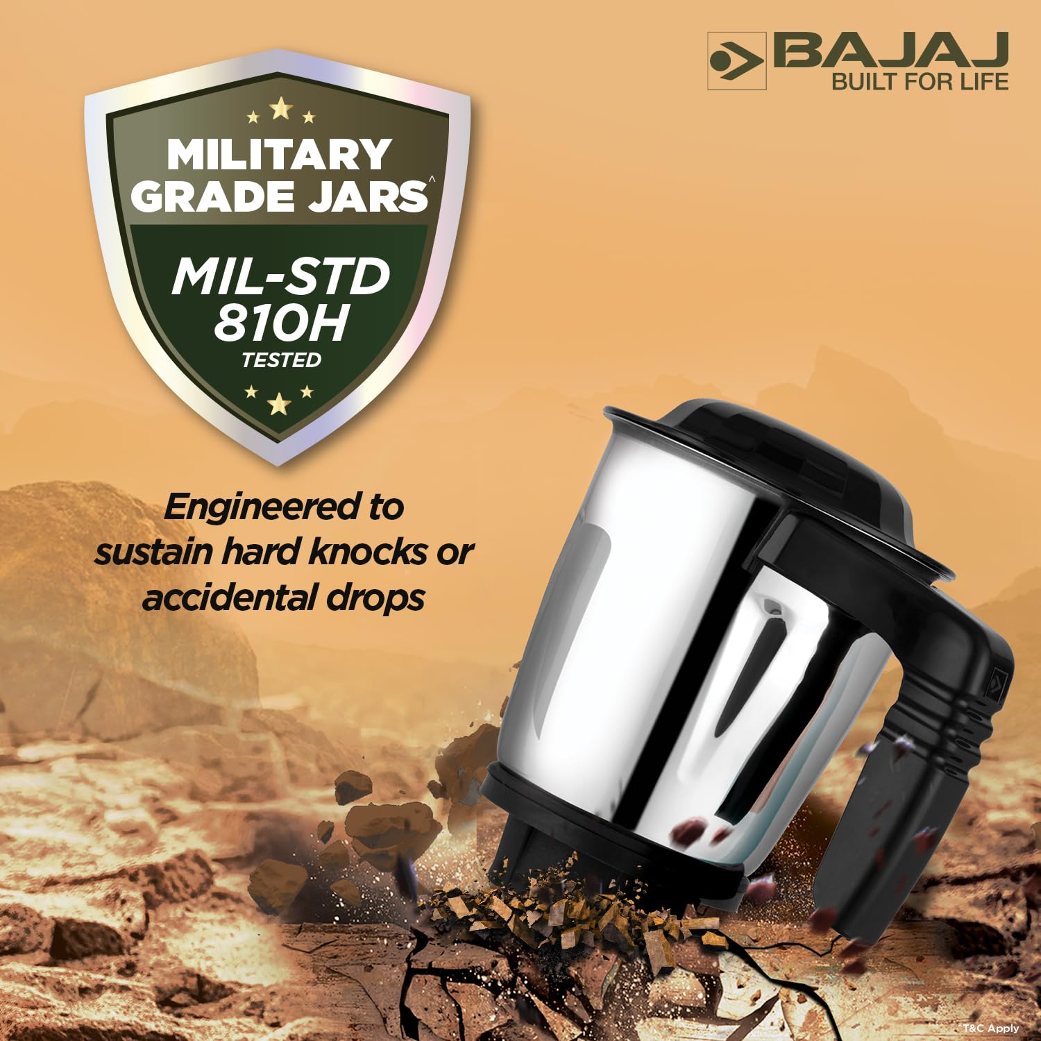 Bajaj Military Series Finesse 750W Mixer Grinder