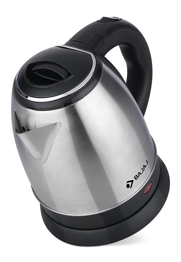 Bajaj Ktx 1.2 Litre Dlx Electric Kettle |1350W Kettle With Stainless Steel Body | Cordless Operation | Auto Shut-Off Mechanism | 2-Yr Warranty |Black- 1.2 Liter- 1350 Watt