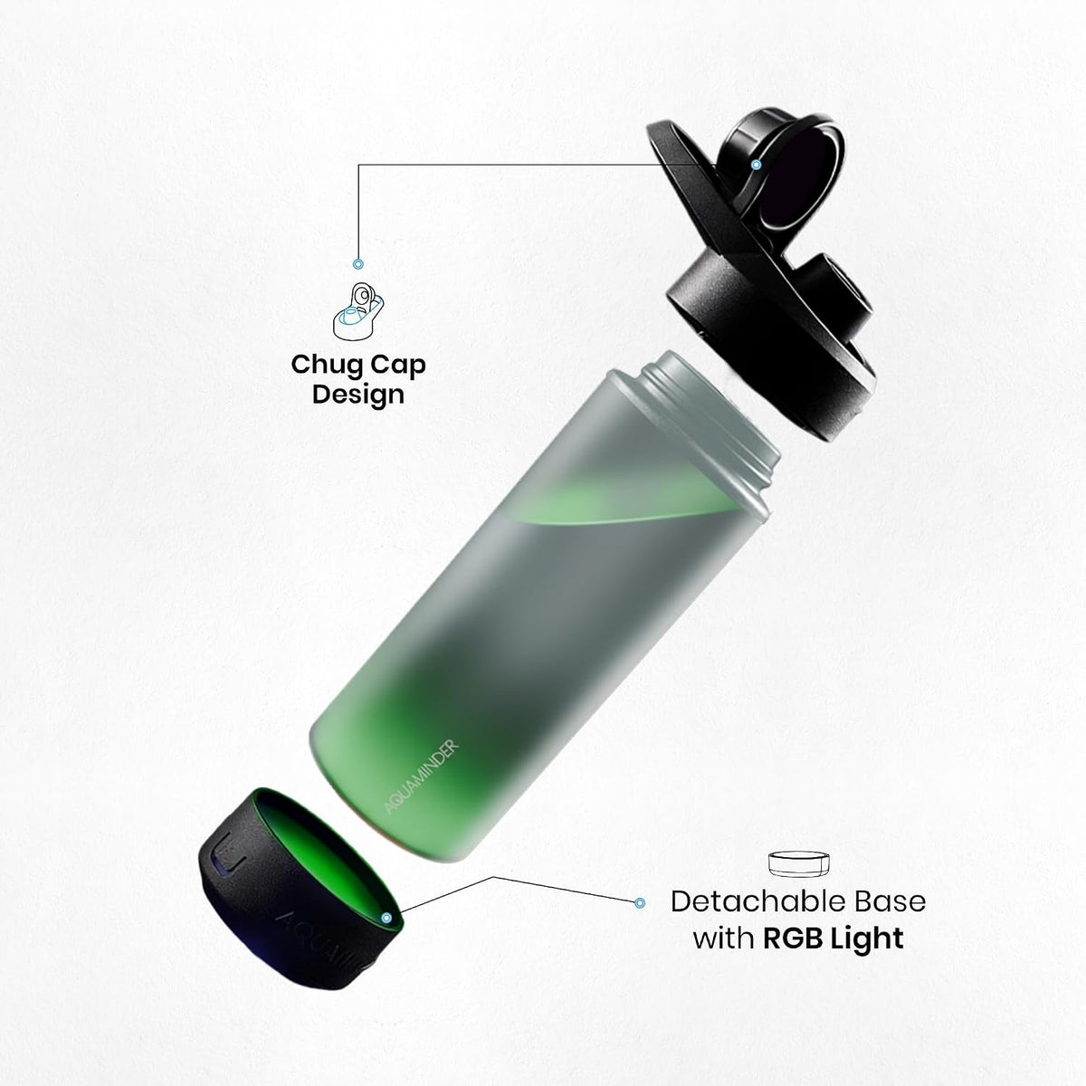 Volga Plus Smart Water Bottle – 770 ml with Hydration Reminder