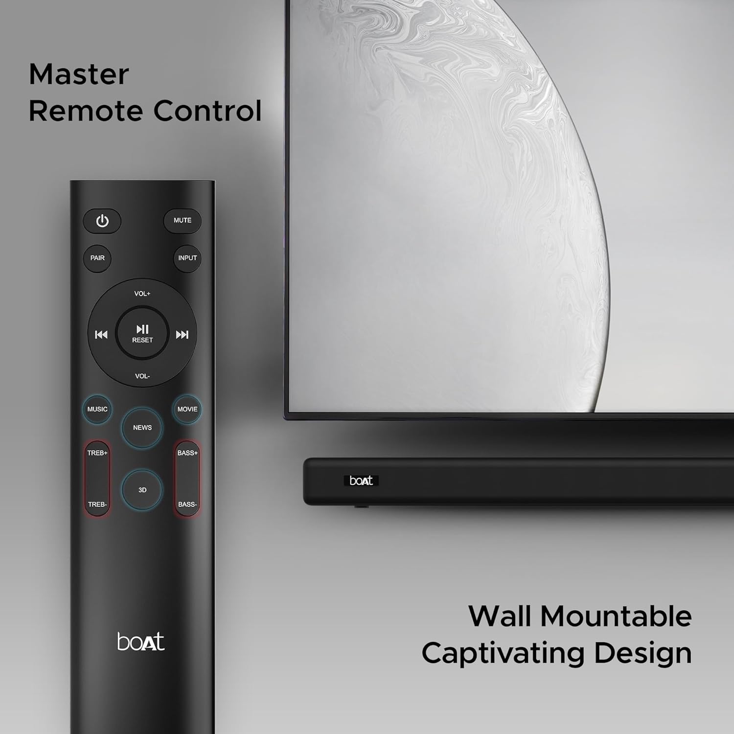 boAt Aavante Bar 4100DA, Dolby Atmos 3D Cinematic Sound,300W Signature Sound,3.1.2 CH,Multi-Connectivity & EQ Modes, Remote Control, Bluetooth Sound Bar, Home Theatre Soundbar Speaker (Premium Black)