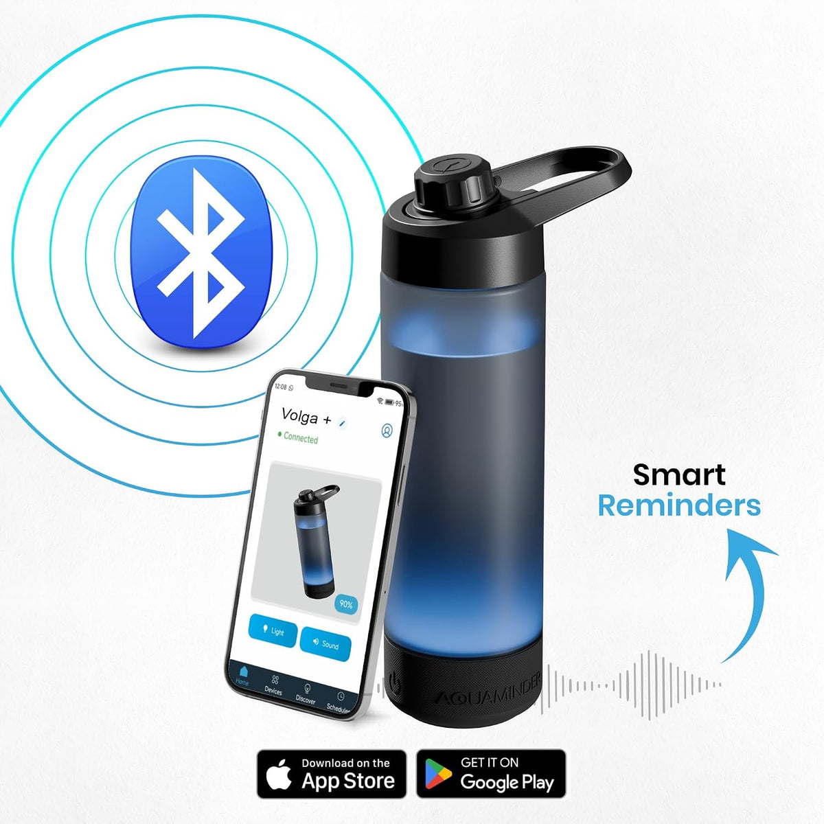 Volga Plus Smart Water Bottle – 770 ml with Hydration Reminder