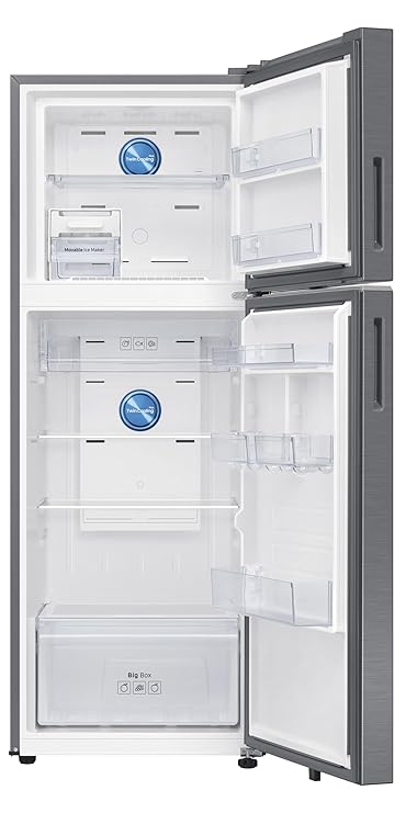 Samsung 530 L- 1 Star- Optimal Fresh+- Digital Inverter- Frost Free Double Door Refrigerator (RT56C637SBS/TL- Black Inox)