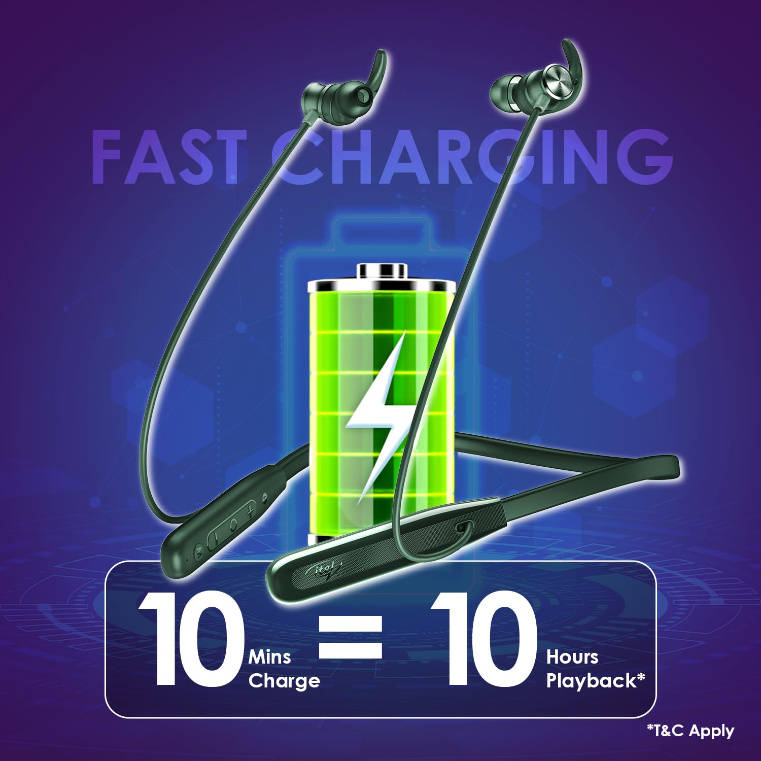 #Color_Green itel Earphones