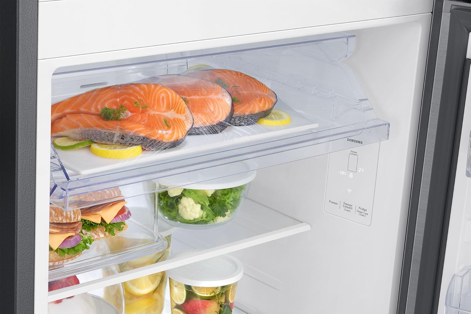 Samsung 330 L- 2 Star- Convertible 5-in-1- Digital Inverter- Frost Free Double Door- WiFi Enabled Bespoke AI Refrigerator (RT34DG5A2BS8HL- Elegant Inox- Silver)