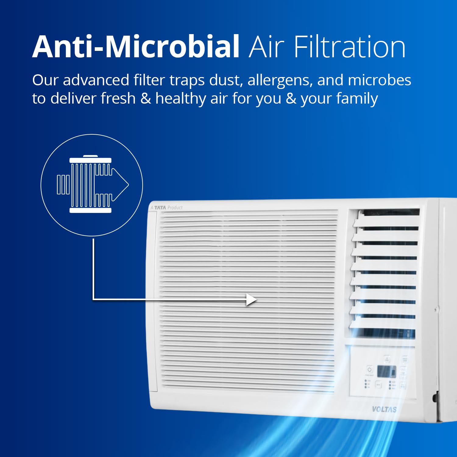 #Voltas 1 Ton 3 Star Fixed Speed Window AC