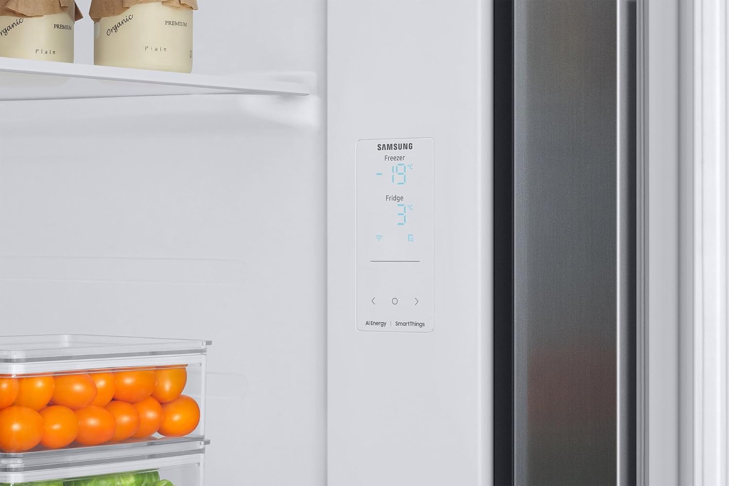 SAMSUNG 653 L Frost Free Side by Side 3 Star Refrigerator with AI and WiFi- Convertible 5-in-1- Digital Inverter  (Refined Inox- RS76CG8003S9HL)