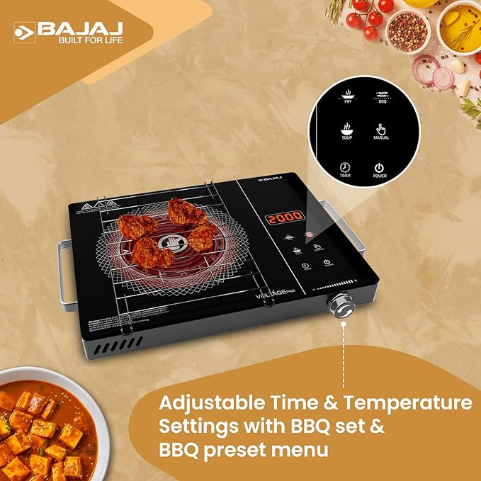 Bajaj IRX 220F Infrared Cooktop 2200 W Black/Silver