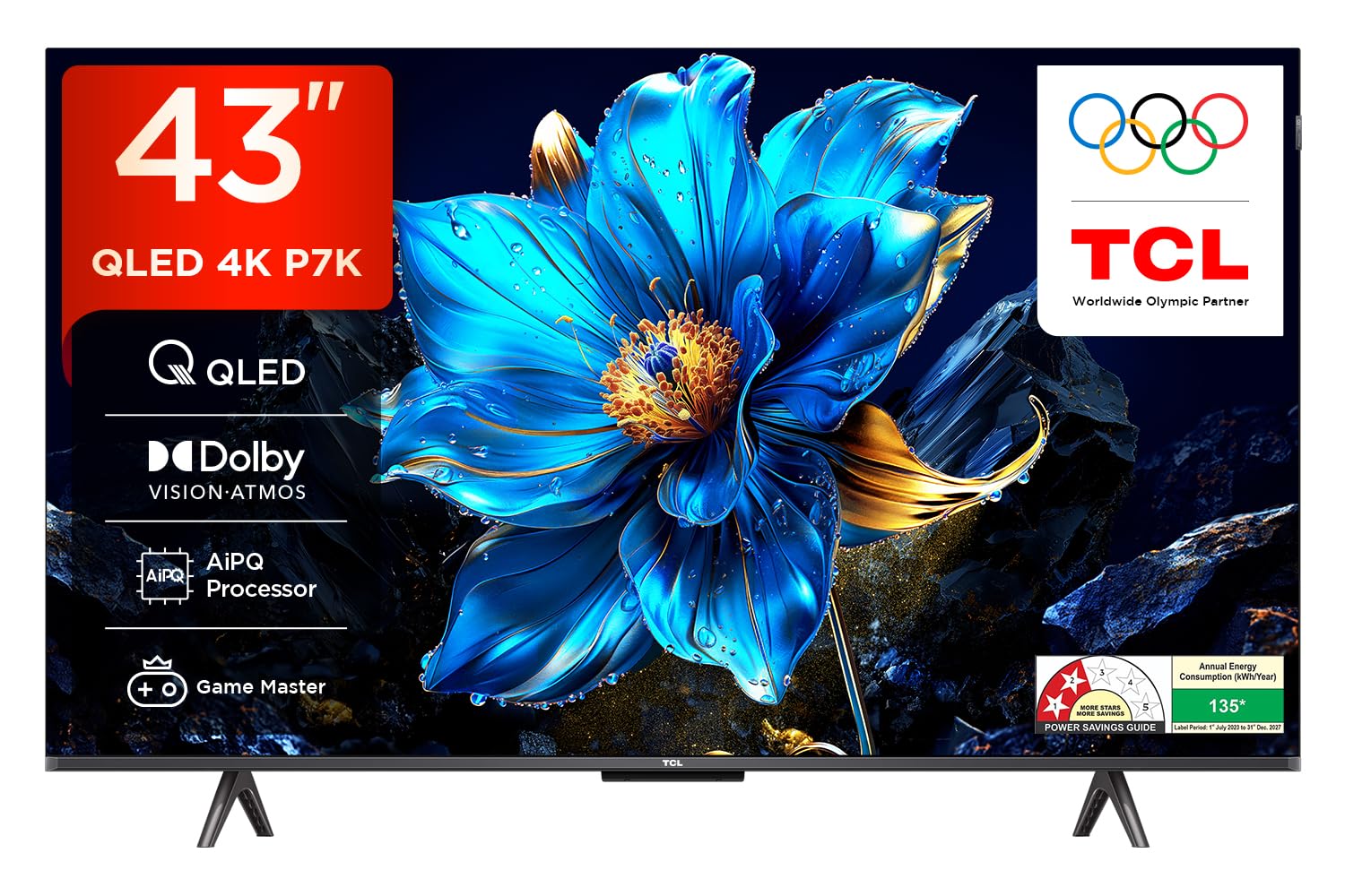 TCL 108 cm (43″) QLED Google TV 43P7K