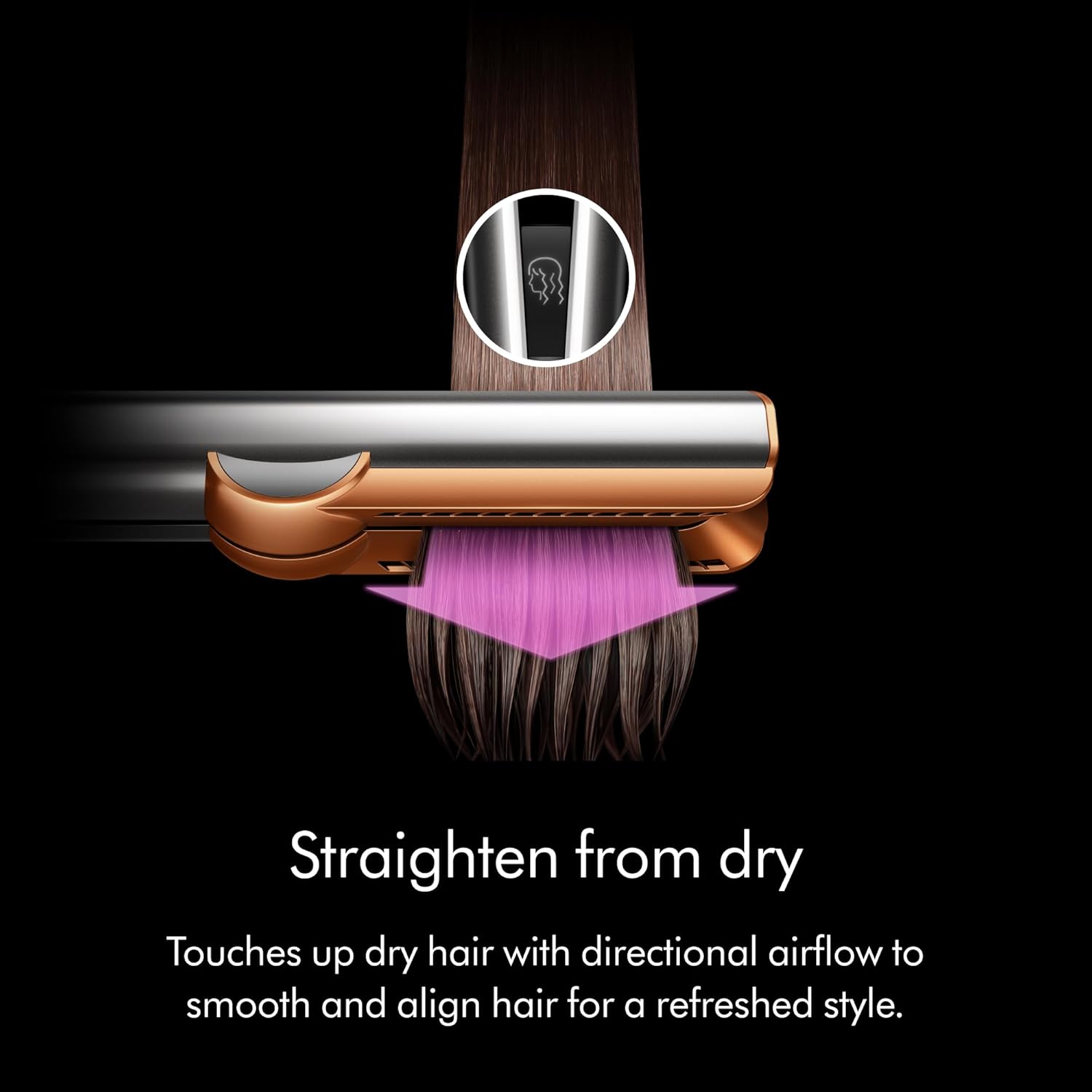 #Dyson Airstrait Straightener Ceramic rose Gold HT01