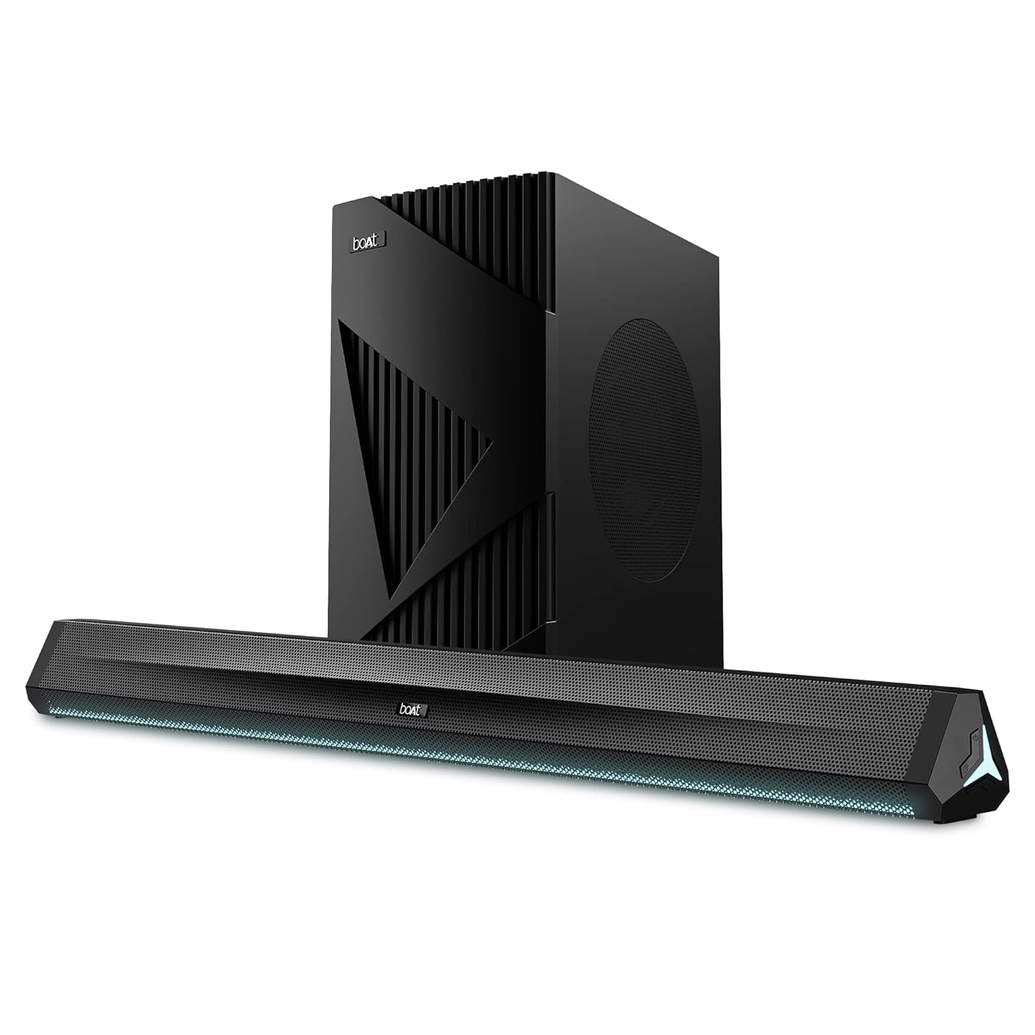 boAt Aavante Bar Stark, 160W Signature Sound, 2.1 CH w/Wireless Subwoofer,Multi-Connectivity Modes, EQ Modes & Remote Control, Bluetooth Sound Bar, Home Theatre Soundbar Speaker (Premium Black)