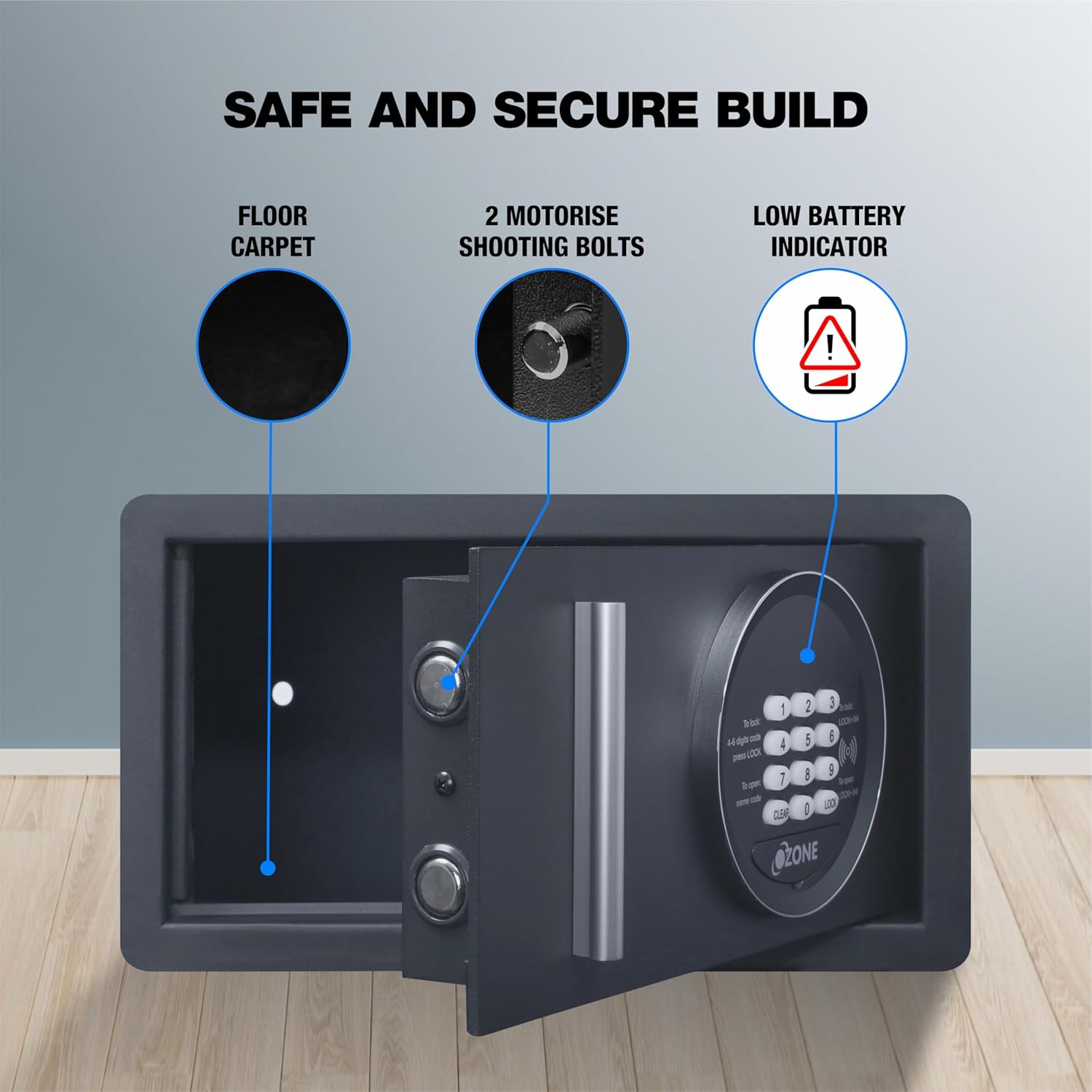 Ozone 9.8 L Digital Safe Locker
