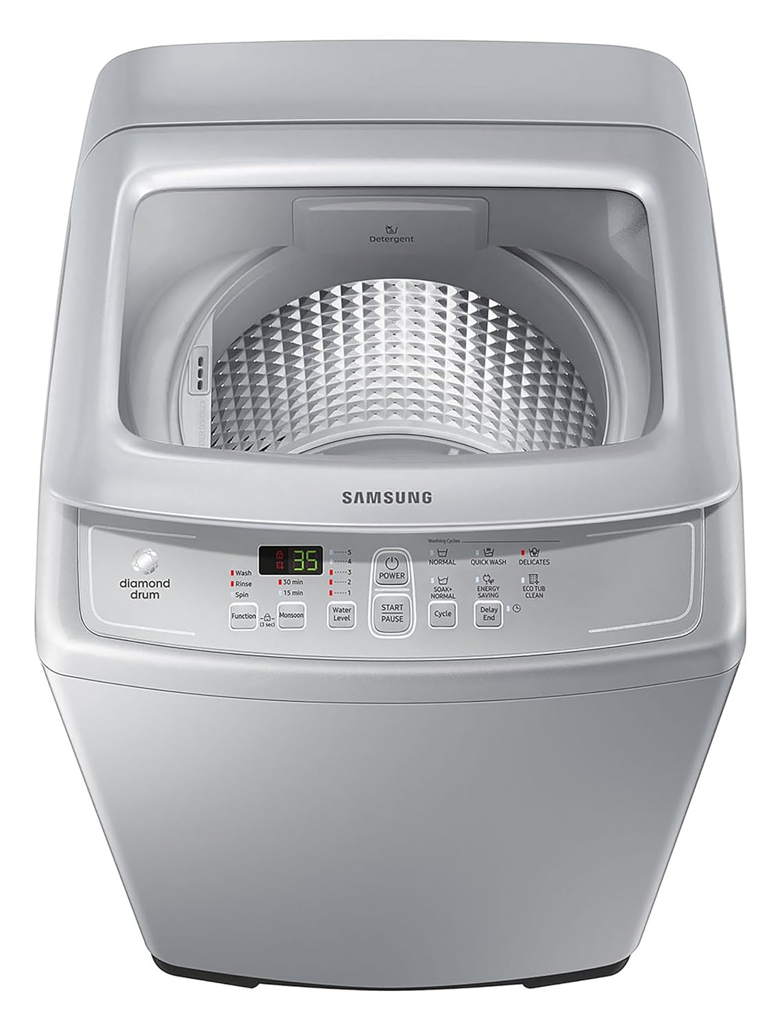 Samsung 7 kg- Fully-Automatic Top Load Washing Machine (WA70A4002GS/TL- Imperial Silver)