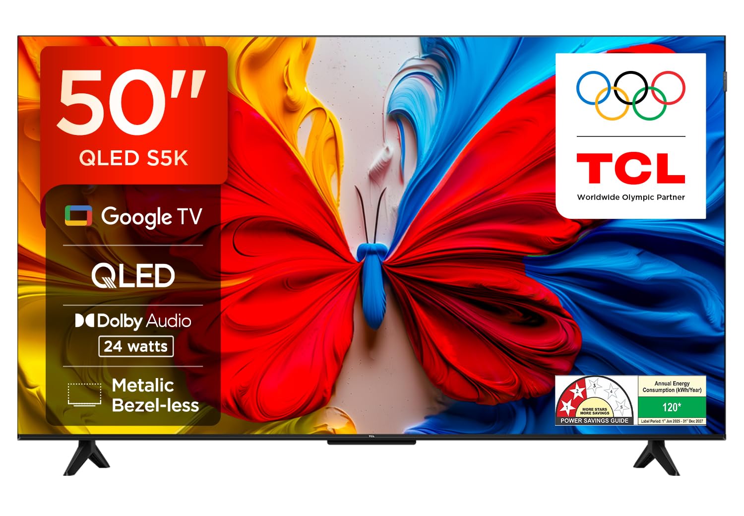 TCL TV 50 Inch S5K Full HD QLED Smart Google TV (50S5K) | Navin Mart