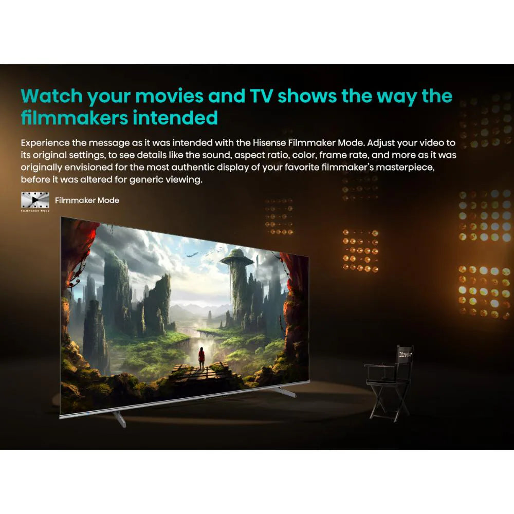 Hisense 139.7 cm (55 inch) Ultra HD (4K) Smart QLED TV, 55Q6N, Grey With 3 Year Warranty