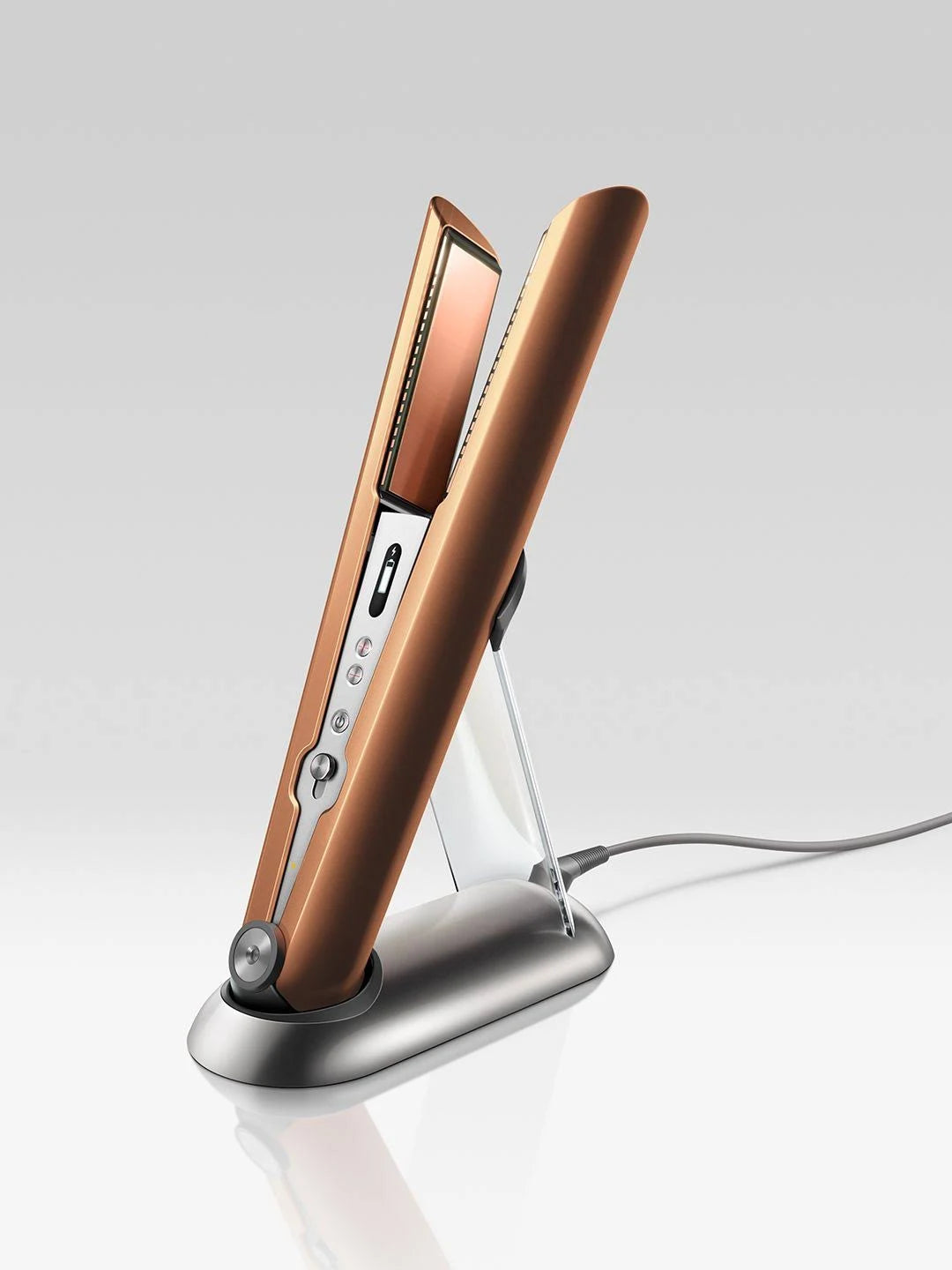 Dyson Corrale™ Straightener | 30 min cord-free | Universal voltage | Travel-friendly | Smooth & shiny hair | 50% less heat damage | Intelligent control | Flexing copper plates | Airplane mode | For all hair types | 2-year warranty.