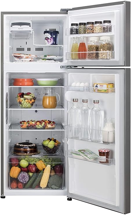 LG 291 L Frost Free Double Door 2 Star Refrigerator  (Shiny Steel- GL-C322KPZY)