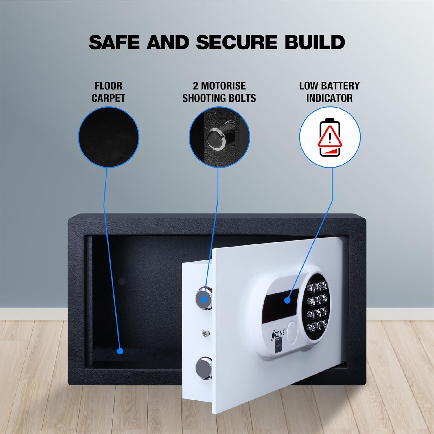 Ozone 9 Litres Digital Safe Locker