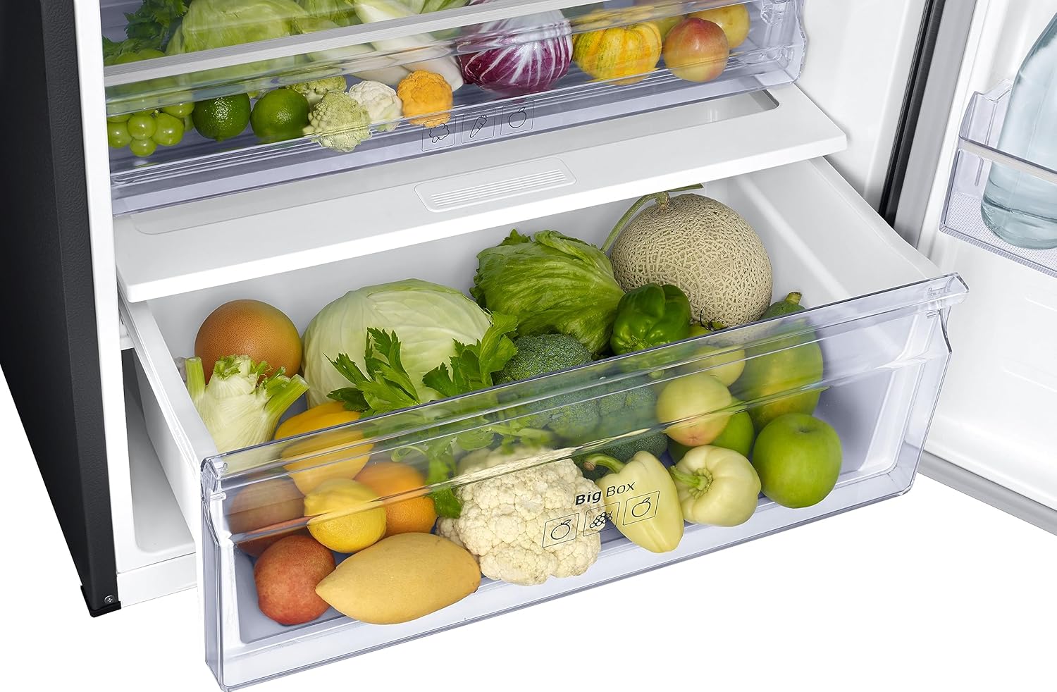 Samsung 530 L- 1 Star- Optimal Fresh+- Digital Inverter- Frost Free Double Door Refrigerator (RT56C637SBS/TL- Black Inox)