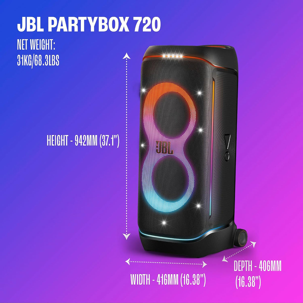 JBL PartyBox 720 800W Portable Bluetooth Party Speaker Navin Mart