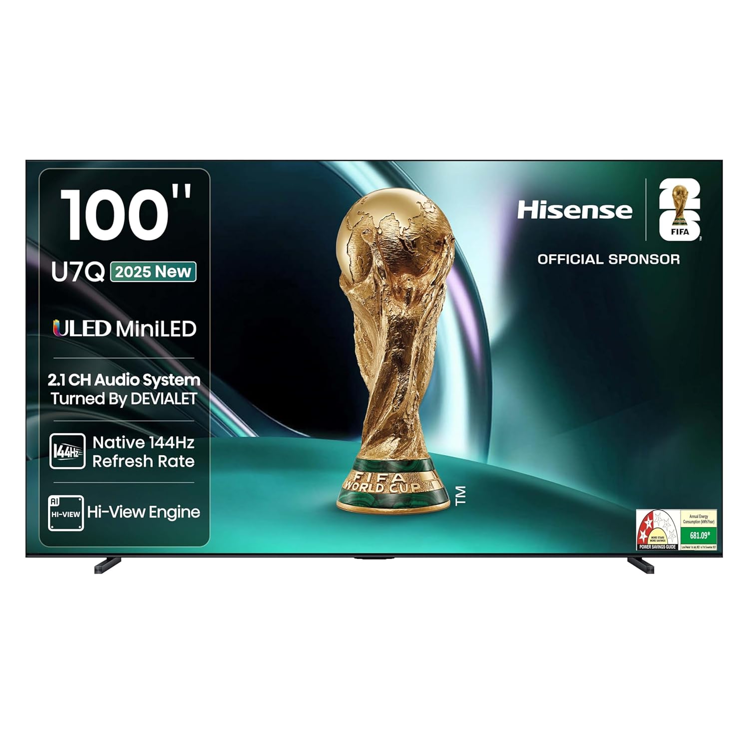 Hisense Smart QLED Mini LED TV 100U7Q 4K