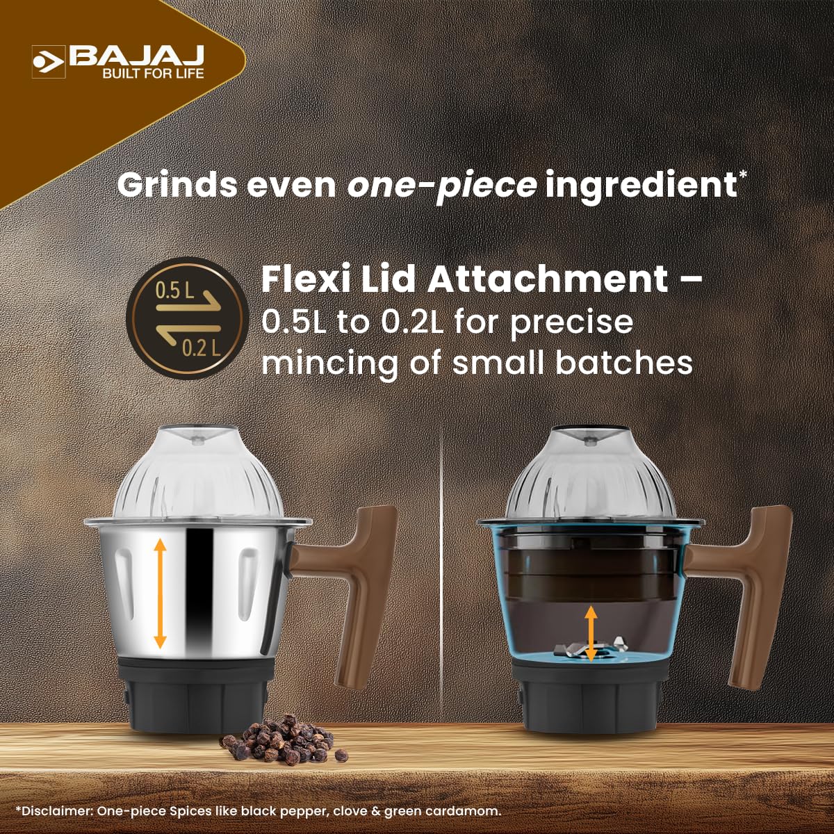 Bajaj Armor Series QuadraMax 1000W Mixer Grinder 
