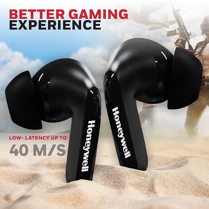 Honeywell Suono P2100 Bluetooth TWS Earbuds with 50H of Playtime  ENC Mode  4xMics  Type C Fast Charging  Low Latency Mode for Gaming  Bluetooth V5.3  13mm*2 Drivers  Voice Assistant 2 Years Warranty